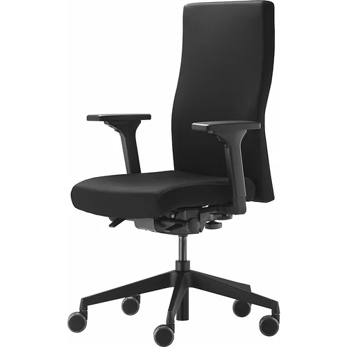 TrendOffice Pisarniški vrtljivi stol TO-STRIKE 9248, s prestavljivimi 4D-nasloni za roke, črne barve
