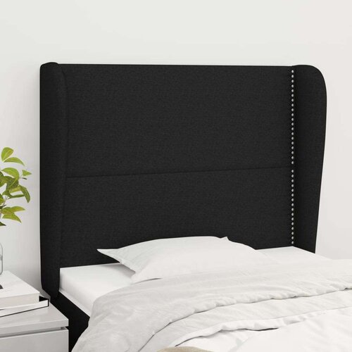  Uzglavlje s ušima crno 103x23x118/128 cm od tkanine Cijene