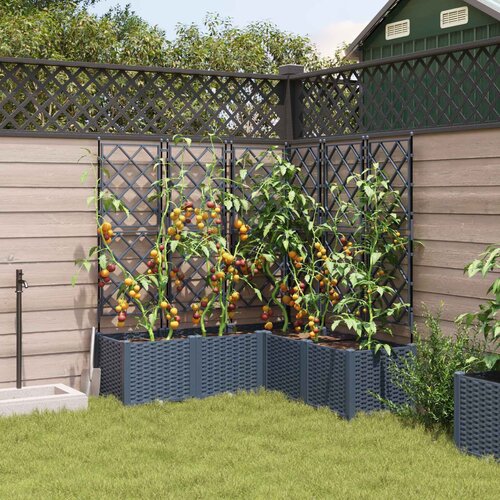  Vrtna saksija 5 pcs Sivi 120 x 120 x 143 cm Plastika Slike