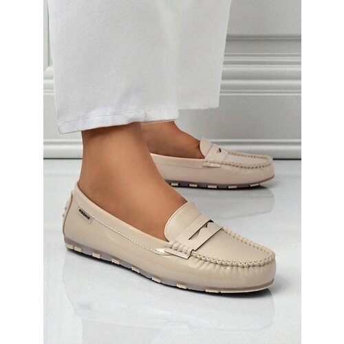 Resti Beige Kallista Women's Loafers - Premium Suede Ecological Leather Cene