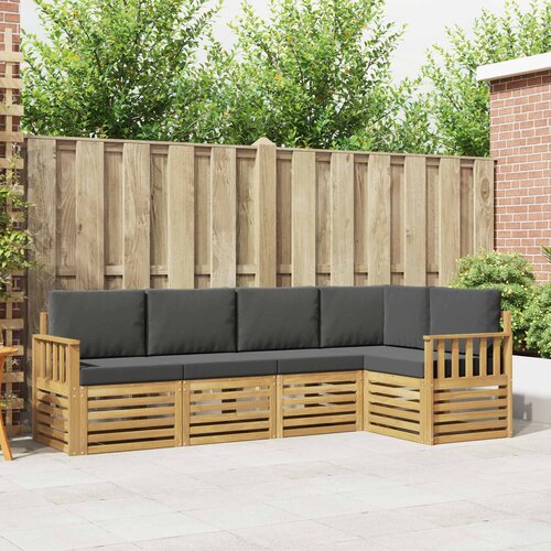  Set vanjskih sofa 5 pcs Bijela i antracit 247 x 128,5 x 73 cm Cene