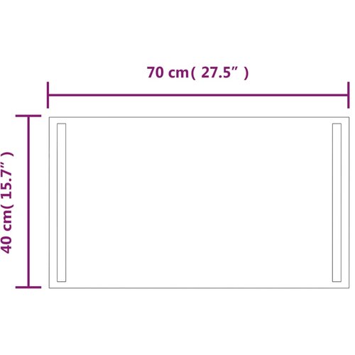  LED kupaonsko ogledalo 40x70 cm Slike