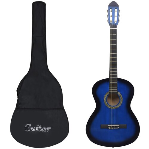VidaXL Klasična gitara za početnike s torbom plava 4/4 39 &amp;quot; Slike