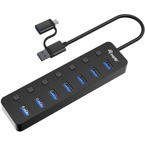 Equip 7-Port USB 3.2 Gen 1 Hub with Power Adapter Cijene