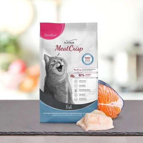 Platinum cat sterilized meatcrisp riba 1,5 kg Cene