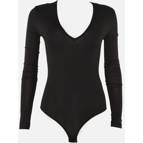 Trendyol Black Deep V Neck Body Cene