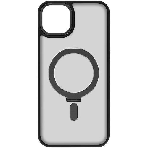 AVIZAR Ovitek MagSafe za iPhone 15 Plus, funkcija stojala - crn obris, (20834430) Slike
