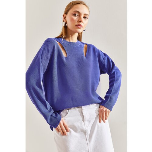 Bianco Lucci Women's Shoulder Detailed Knitwear Sweater Slike