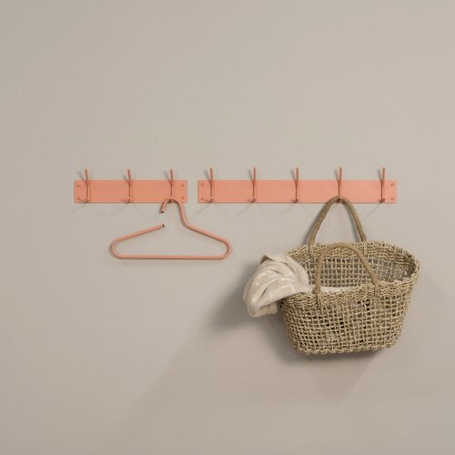Spinder Design Rožnato-oranžen kovinski stenski obe&amp;scaron;alnik Fusion &amp;ndash; Slike