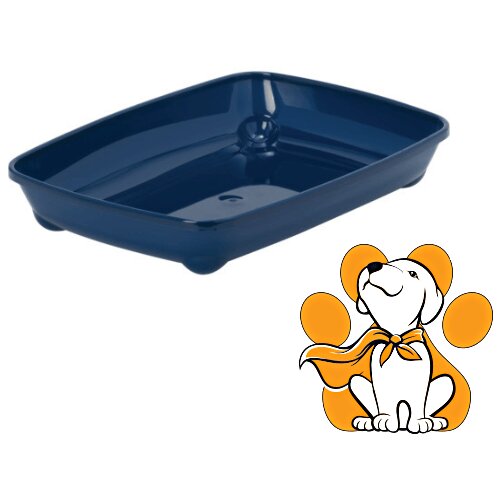 Moderna arist-o-tray small blue berry, otvoreni toalet za mačke bez rama, plavi Cene