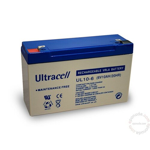 Ultracell 6V 10Ah akumulator baterija Slike