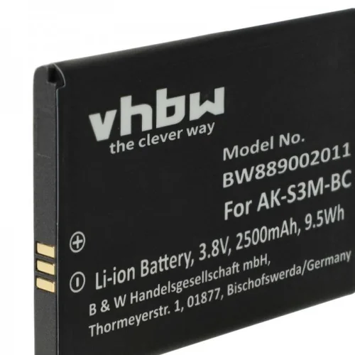 VHBW Baterija za Emporia SuperEasy, AK-S3M, 2500 mAh