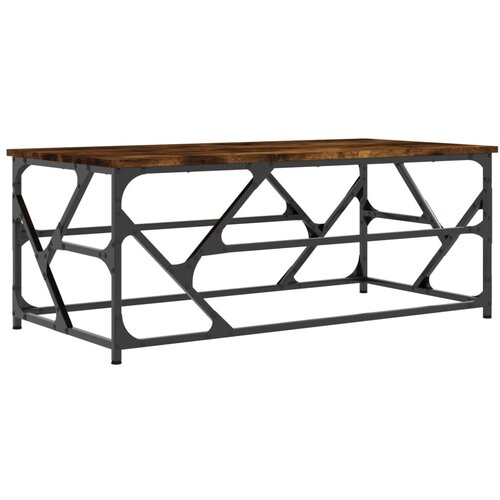 Maison Chic Klubska mizica - kavna mizica - Nizka mizica dimljeni hrast 100x50x40 cm inženirski les, (21754007) Cene