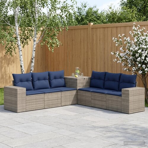  Set sofe 7 kom. Siva i tamnoplava 55 x 55 x 69 cm 255 x 255 x 85 cm Cene