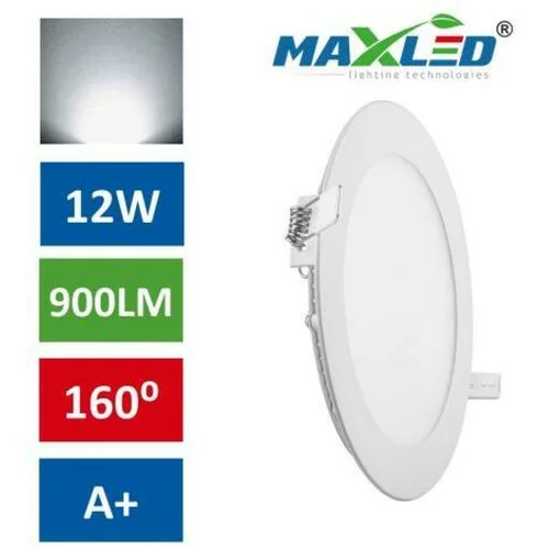 MAX-LED led vgradna svetilka 12w okrogla nevtralno bela max-led