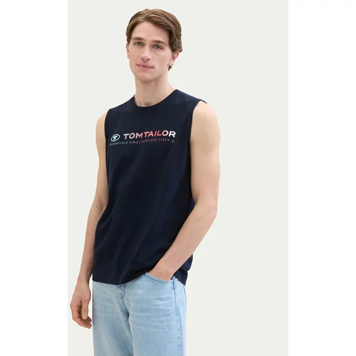 Tom Tailor Majica brez rokavov 1041866 Mornarsko modra Regular Fit