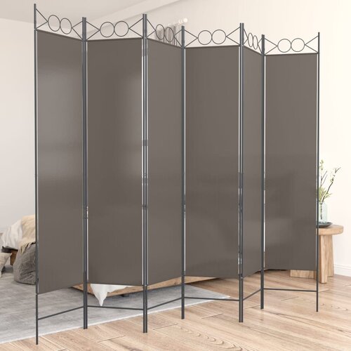 vidaXL Sobna pregrada s 6 panela antracit 240x200 cm od tkanine Cijene