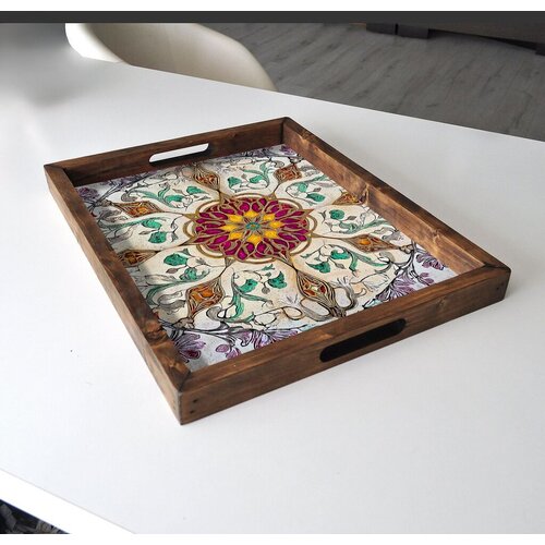 Aberto Design Poslužavnik REF009 48 x 38 x 4 cm, Šareni Cene
