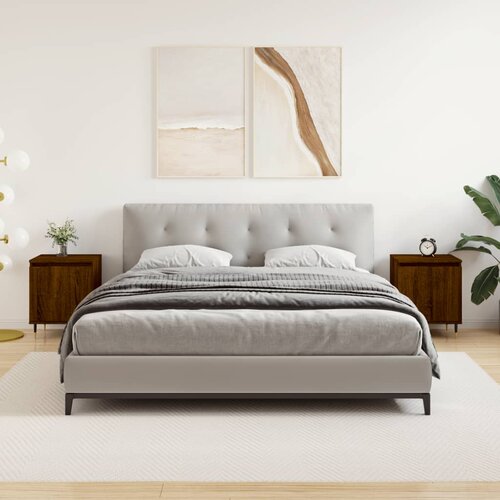 VidaXL Nočna omarica 2 kosa rjav hrast 40x30x50 cm inženirski les Slike
