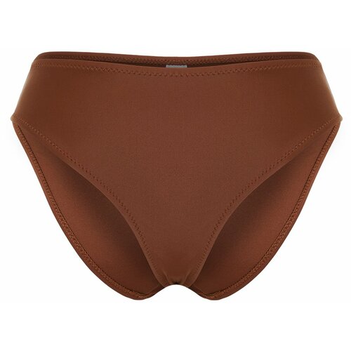 Trendyol Brown*002 Plain Panties Diver/Scuba High Waist Regular Bikini Bottom Slike