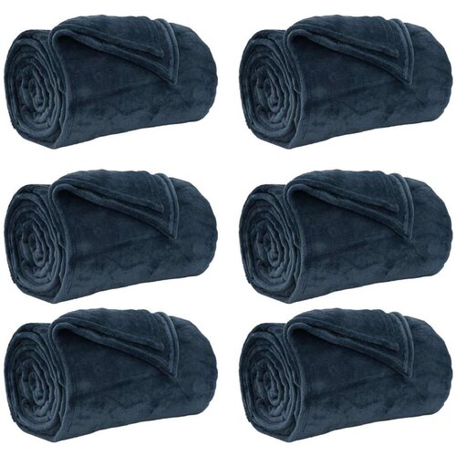  Pokrivači za bacanje 6 pcs Mornarsko plava 220 x 240 cm Runo Slike