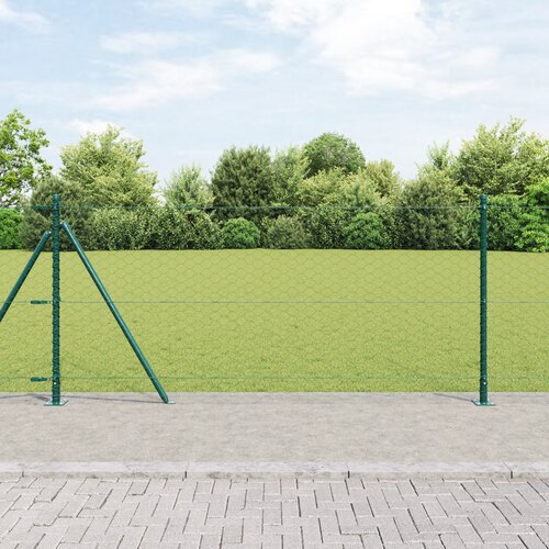 vidaXL heksagonalna ograja zelena 1x50 m jeklo Cene