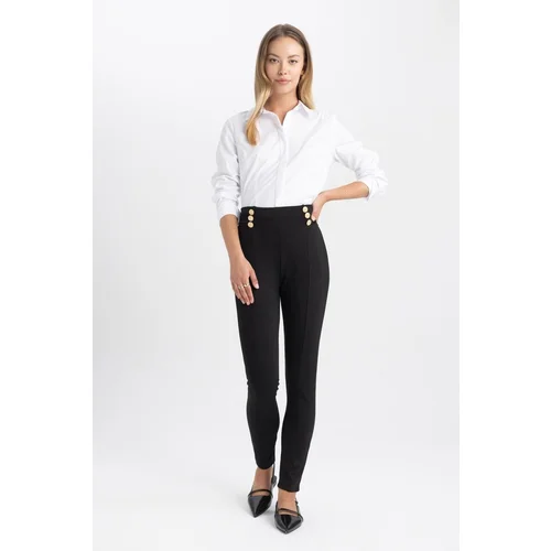 Defacto Button Detailed High Waist Leggings