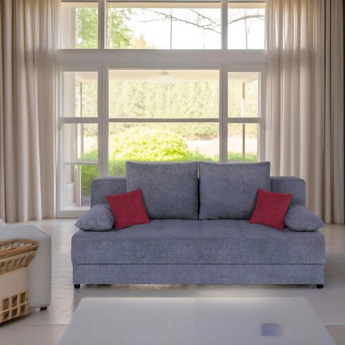 P & B ZOFA S POSTELJNO FUNKCIJO, antracit tekstil, leseni material Cene