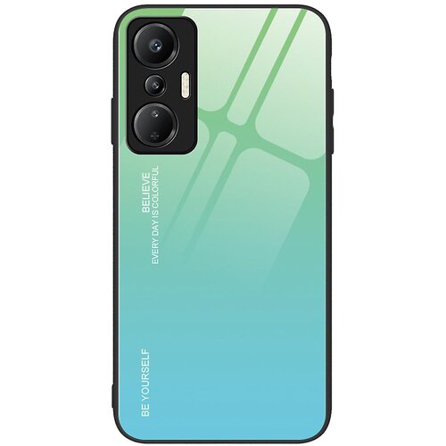 INORCO Za Infinix Hot 20S 4G protiprašno gradientno kaljeno steklo hrbtne lupine PC + TPU telefonska torbica, (22034179) Cene