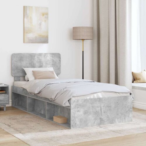  Okvir za krevet Beton 90 x 200 cm Čvrsto borovo drvo Slike