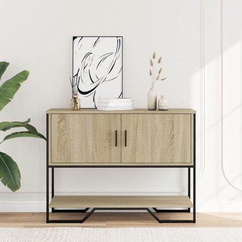 Maison Chic konzolna miza - miza ob steni sonoma hrast 100x35x74,5 cm inženirski les, (21785895) Slike