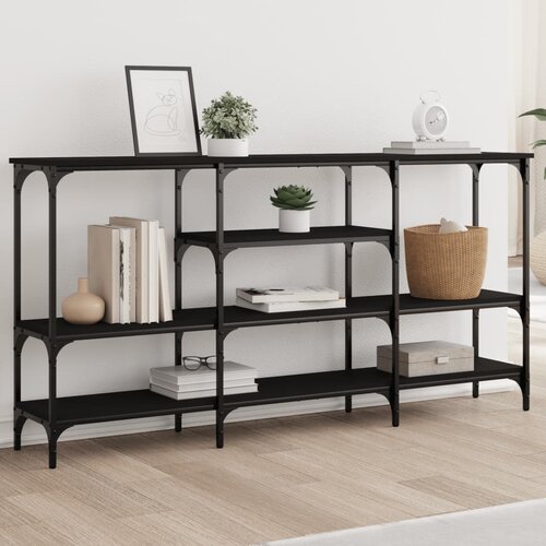  The Living Store Konzolna mizica črna 160x29x80 cm inženirski les - Konzolna Mizica, (21502451) Cene