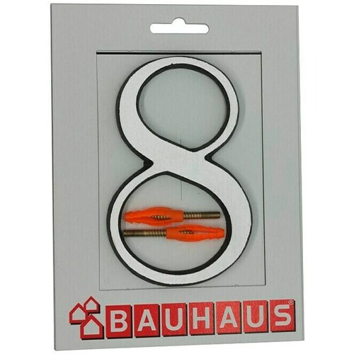 Kućni broj 8 (Visina: 115 mm, Srebrne boje, Aluminij) Slike