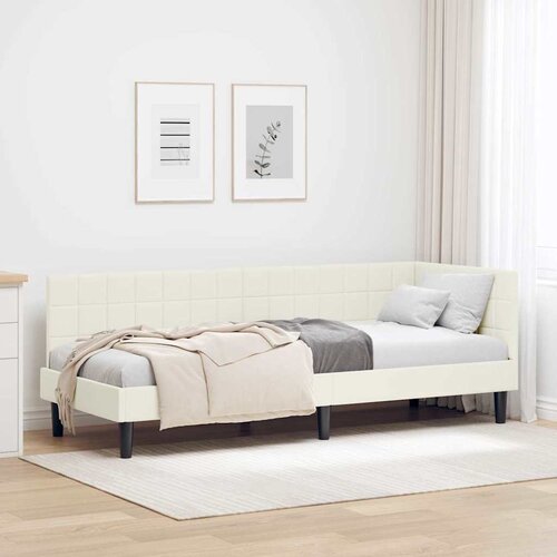  Kutni okvir kreveta s uzglavljem Krema 80 cm x 200 cm Bar&scaron;un Cijene