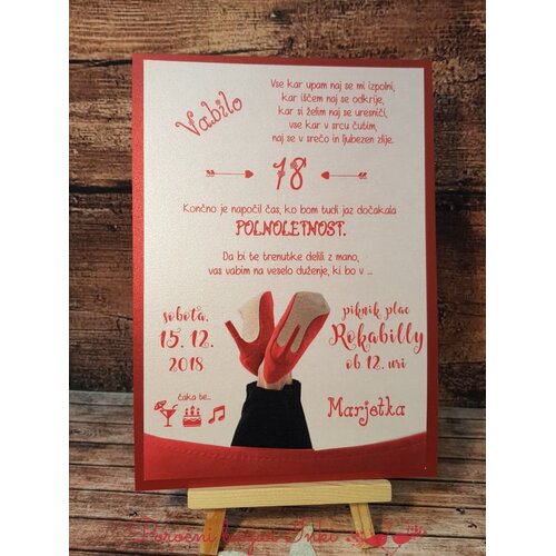  Vabilo za 18. rojstni dan ROJ 03 Cene
