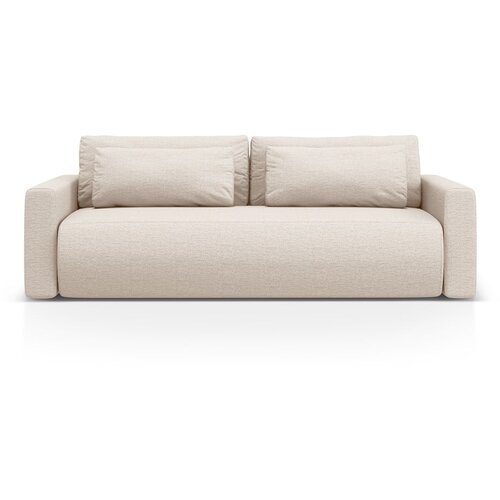 Cosmopolitan Design Bež raztegljiva sedežna garnitura s prostorom za shranjevanje 238 cm Belfast &amp;ndash; Slike
