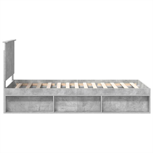  Krevetna konstrukcija s uzglavljem Betonska siva 90 x 190 cm Slike