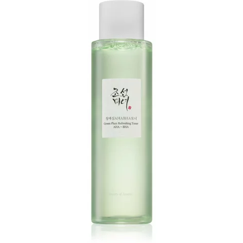 Beauty of Joseon Green Plum Refreshing Toner AHA + BHA nežni eksfoliacijski tonik za vsakodnevno uporabo 150 ml