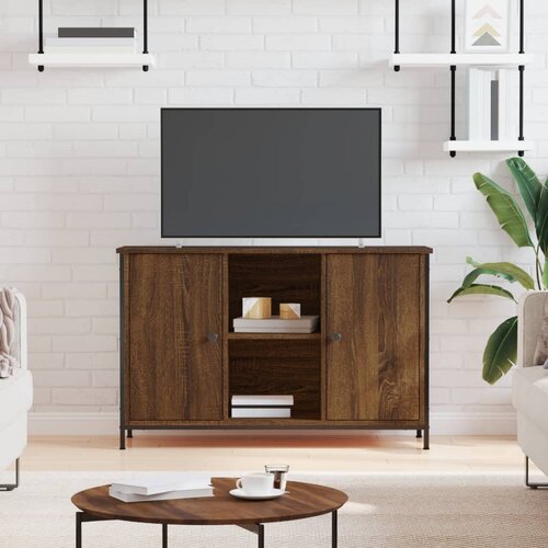 VidaXL TV omarica rjav hrast 100x35x65 cm inženirski les Slike