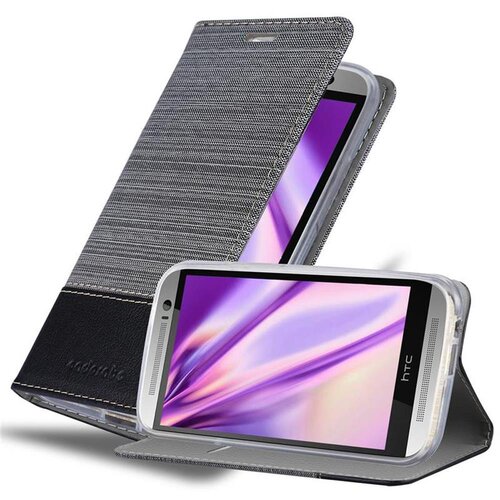 Cadorabo Ohi&scaron;je, združljiv s HTC v sivi črni barvi - za&scaron;čitni pokrov z magnetnim zapiranjem, stoječo funkcijo in režo za kartico, (20568005) Cene