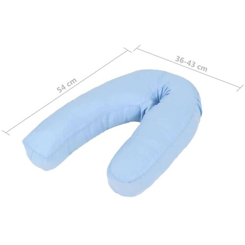 VidaXL Jastuk za trudnice u obliku slova J 54 x (36 - 43) cm plavi Slike