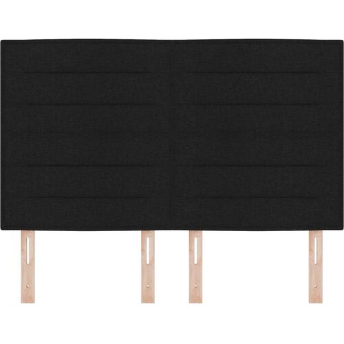  LED uzglavlje linije dizajn crno 80 cm tkanina Slike
