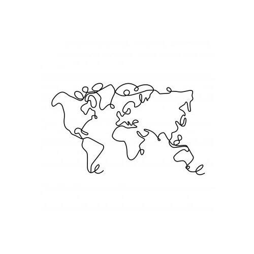 Wallity Metalni Ukras Za Zid World Map 2 Slike