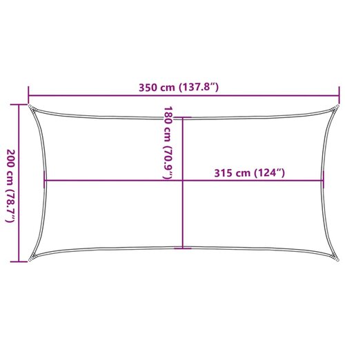  Jedro za za&amp;scaron;titu od sunca 160 g/m&amp;sup2; narančasto 2 x 3,5 m HDPE Slike