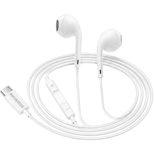 Oem Mayaxess, Žične USB-C slu&scaron;alke za Galaxy S22 z vgrajenim mikrofonom, Bela, (5000299426) Cene
