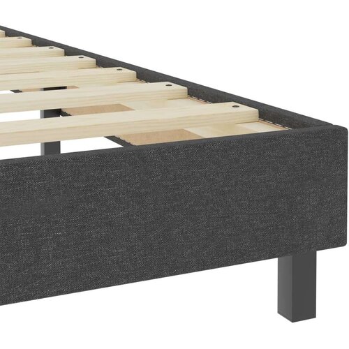 VidaXL Krevet od tkanine s oprugama tamnosivi 100 x 200 cm Slike