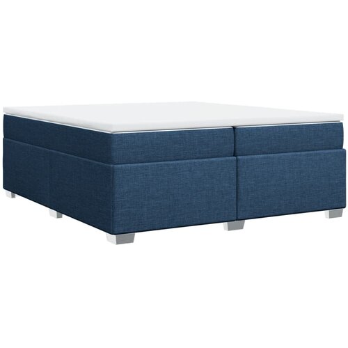 vidaXL Krevet s oprugama i madracem plavi 200 x 200 cm od tkanine Cijene