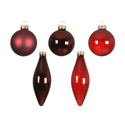  Novogodišnja dekoracija - hanging ornaments 10pcs 6cm 149329 - oxblood - kmg ( 044453 ) Cene
