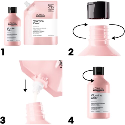 L&amp;acute;Or&amp;eacute;al Paris Serie Expert Vitamino Color osvetljevalni &amp;scaron;ampon za barvane lase 500 ml Slike