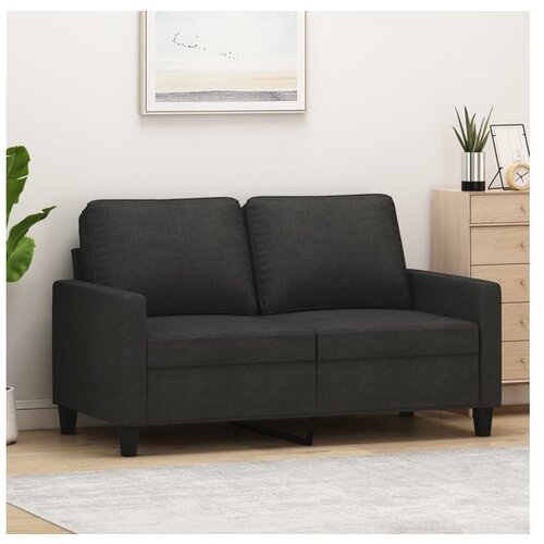 vidaXL Dvosjed od tkanine crni 120 cm Cene